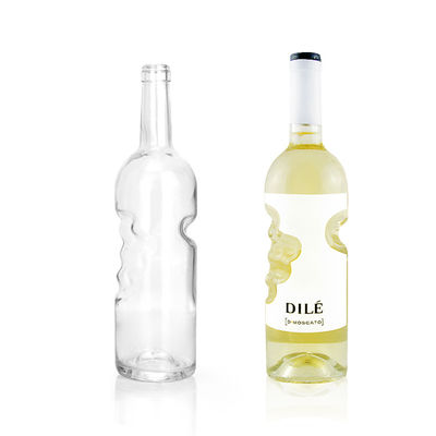 Collar de vidro garrafa de água mineral 500 ml 750 ml 25 oz bolha de vinho branco champanhe cidra