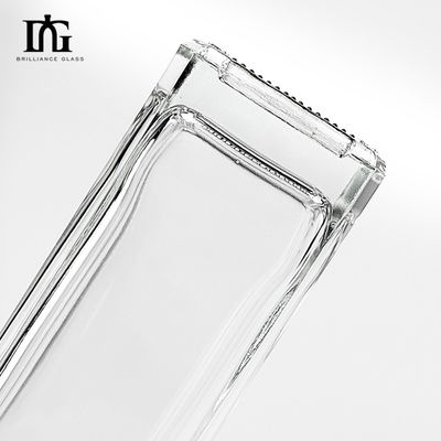 500 ml garrafa de vidro transparente para vinhos de luxo licor rum uísque gin vodka
