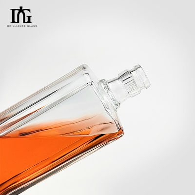 500 ml garrafa de vidro transparente para vinhos de luxo licor rum uísque gin vodka