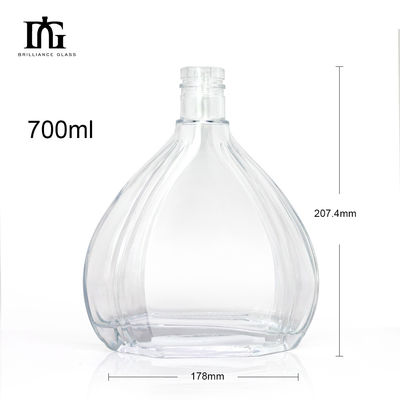 Garrafa de 500 ml de vidro vazio para rum, uísque, vodka, bebidas alcoólicas