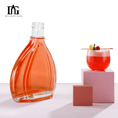 Garrafa de 500 ml de vidro vazio para rum, uísque, vodka, bebidas alcoólicas