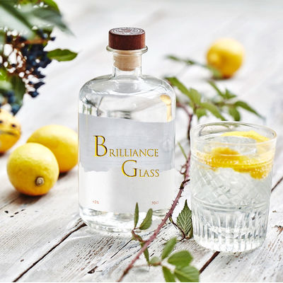 375 ml Transparente Redondo Vazio Super Flint Vidro Liquor Vinho Uísque Vodka Tequila garrafa