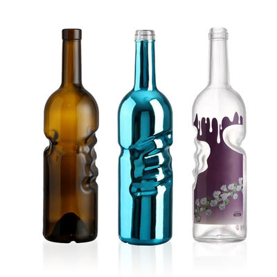 Garrafas de vidro de vinho espumante com rolha 500 ml 750 ml para bebidas alcoólicas Tipo de vedação CORK