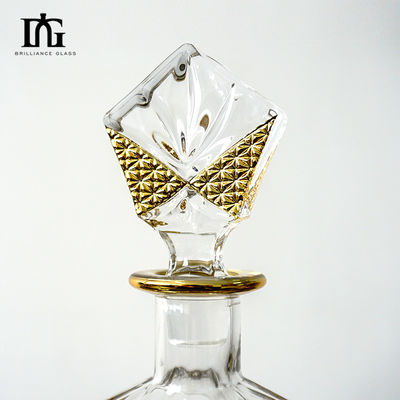 Crystal Whiskey Decanter Set com 2 copos de uísque à moda antiga