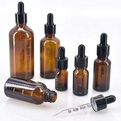 15 ml 50 ml embalagem de cuidados com a pele óleo essencial gotejadora garrafa de vidro para óleo logotipo personalizado