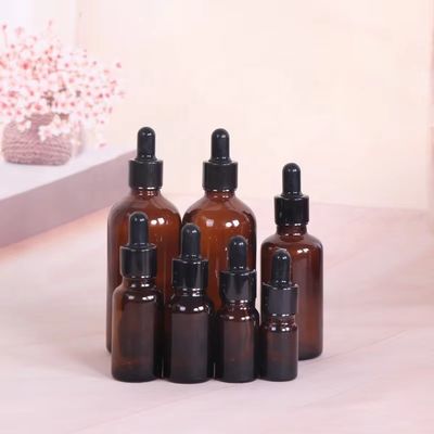15 ml 50 ml embalagem de cuidados com a pele óleo essencial gotejadora garrafa de vidro para óleo logotipo personalizado