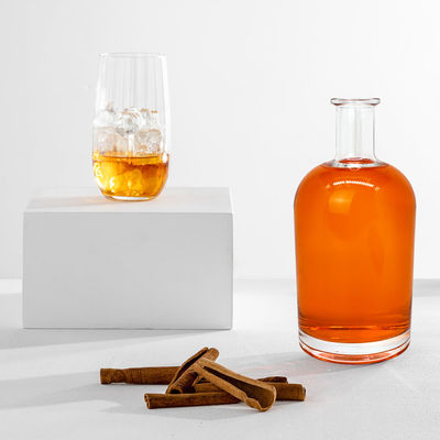 TJ028 750 ml Super Flint Transparente Vodka Álcool Liquor Garrafa de Vidro