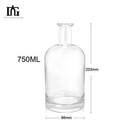 TJ028 750 ml Super Flint Transparente Vodka Álcool Liquor Garrafa de Vidro