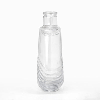 750 ml de vidro transparente redondo 700 ml de vidro garrafas espirituosas para uísque e brandy TJ008