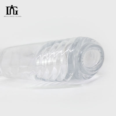 750 ml de vidro transparente redondo 700 ml de vidro garrafas espirituosas para uísque e brandy TJ008
