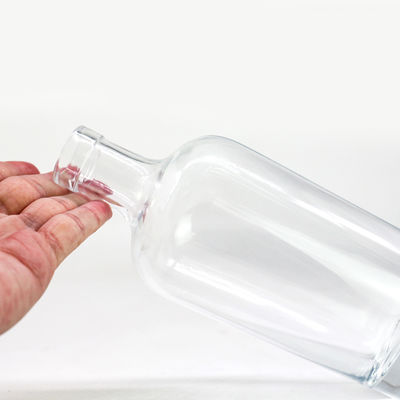 500 ml 750 ml garrafa de licor em miniatura transparente reutilizável com corpo de vidro