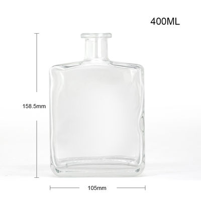 Garrafa de vidro com rolha para gin rum vodka uísque tequila bebidas alcoólicas 700 ml claro