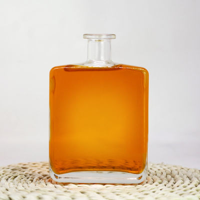 Garrafa de vidro com rolha para gin rum vodka uísque tequila bebidas alcoólicas 700 ml claro