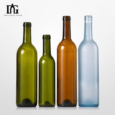270 ml 350 ml 500 ml 750/1000 ml Garrafa de vidro de vinho com tampa de parafuso de cortiça 077