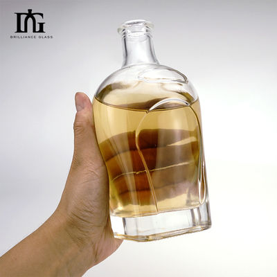 080 Licores e bebidas Garrafa de vidro com vedação de cortiça 500 ml/700 ml/750 ml