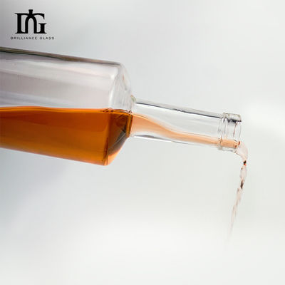 700 ml garrafa de vidro alto e transparente para licor uísque tequila Xo bebidas alcoólicas vodka gin rum conhaque