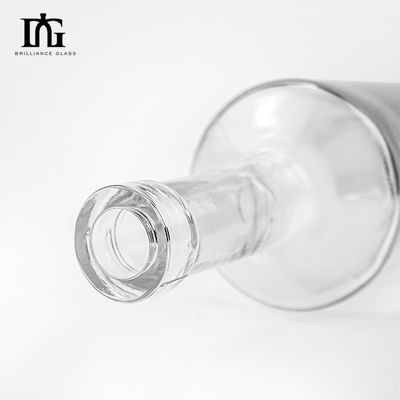 700 ml garrafa de vidro alto e transparente para licor uísque tequila Xo bebidas alcoólicas vodka gin rum conhaque
