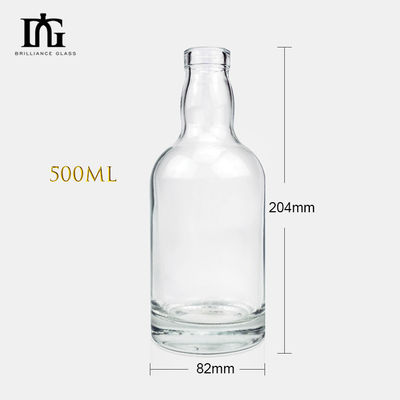Garrafa de vidro vazia para licor vodka gin 330ml 500ml 700ml 750ml