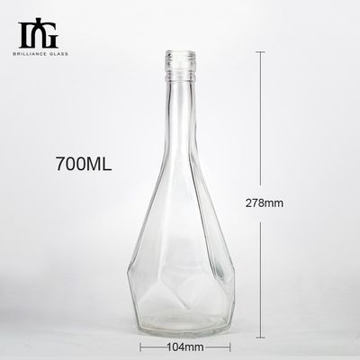 Garrafa de vidro de licor com cortiça 500 ml 375 ml Vodka Spirit Gin 200 ml 100 ml Material de vidro