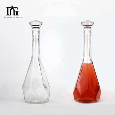 Garrafa de vidro de licor com cortiça 500 ml 375 ml Vodka Spirit Gin 200 ml 100 ml Material de vidro