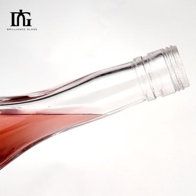Garrafa de vidro de licor com cortiça 500 ml 375 ml Vodka Spirit Gin 200 ml 100 ml Material de vidro
